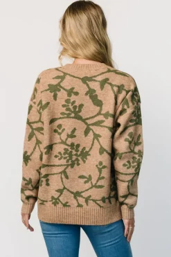 Hot Baltic Born Hallstatt Sweater | Camel + Green Print Camel+GreenPrint