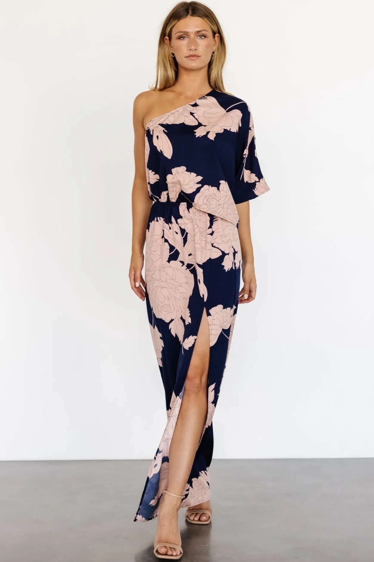 New Baltic Born Halston Maxi Dress | Navy + Blush Navy+Blush