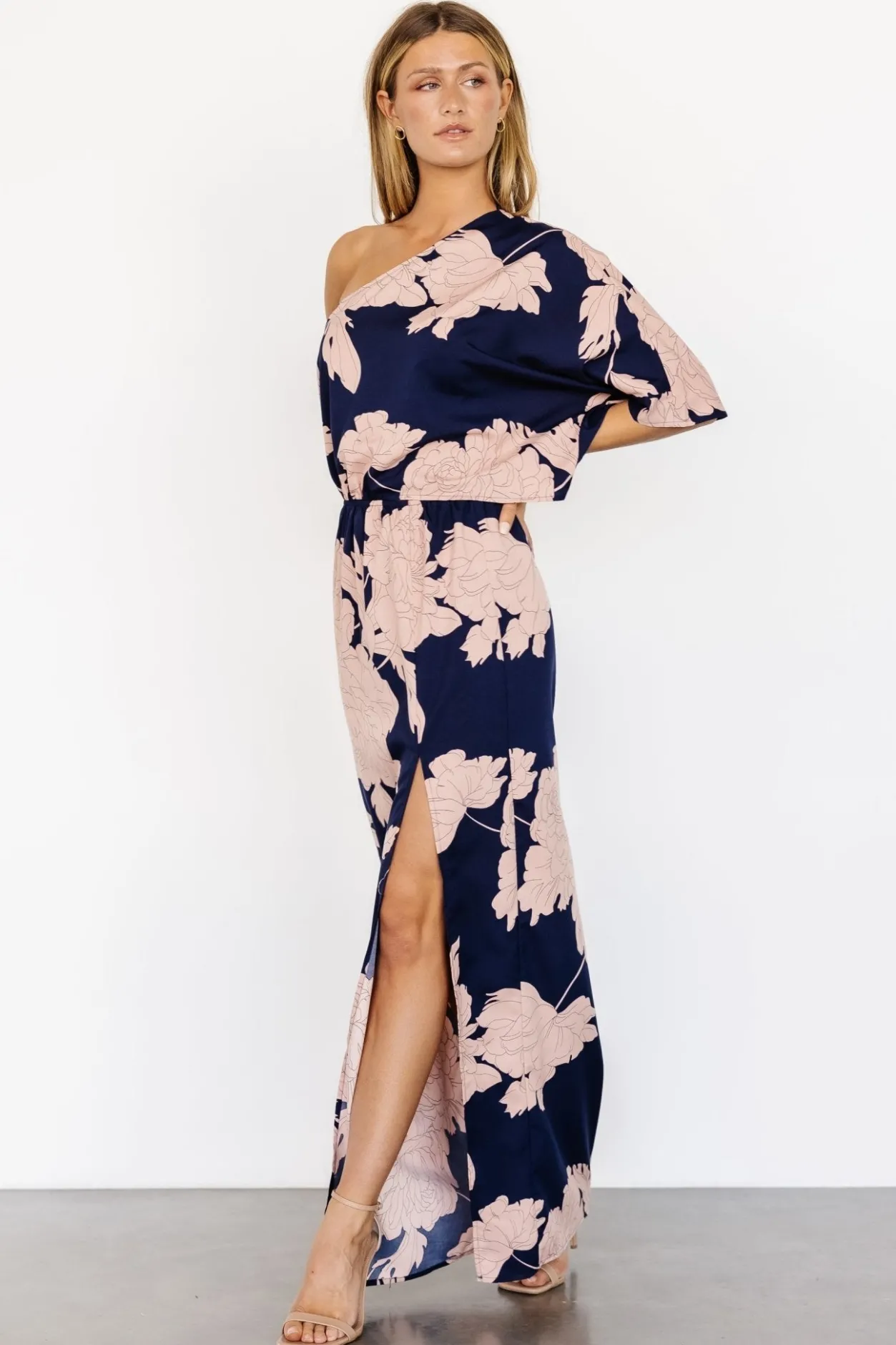 New Baltic Born Halston Maxi Dress | Navy + Blush Navy+Blush