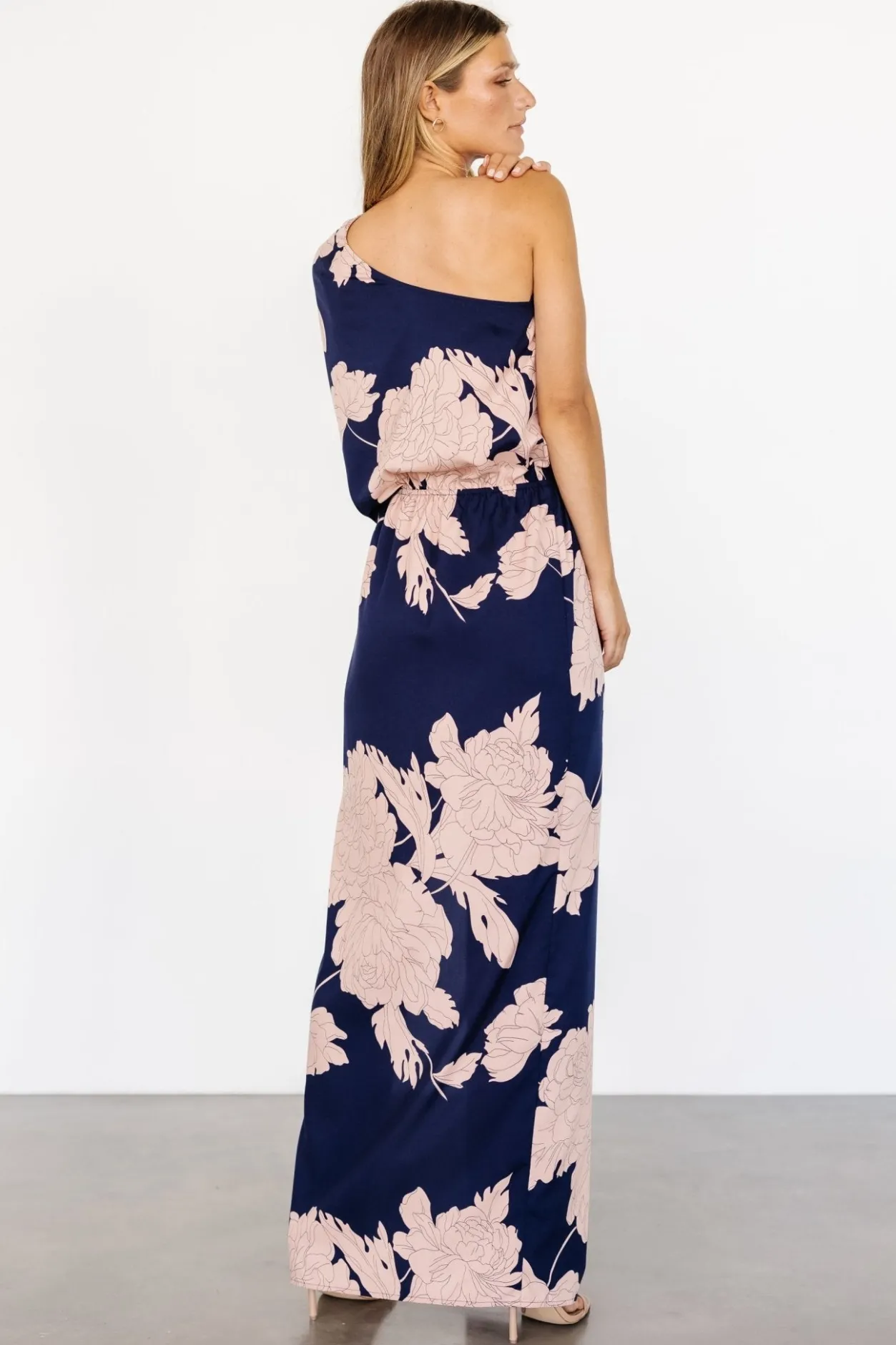 New Baltic Born Halston Maxi Dress | Navy + Blush Navy+Blush