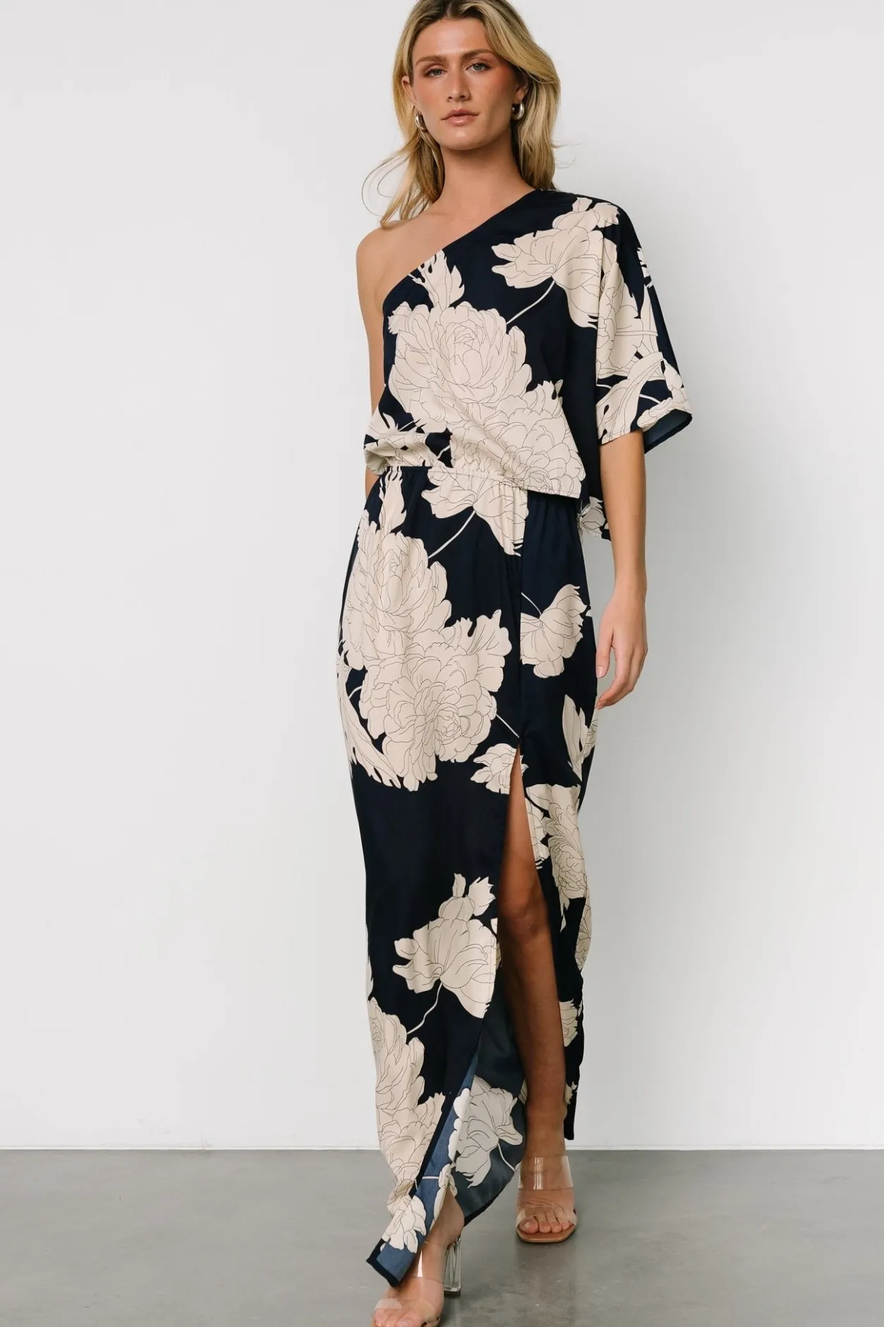 Sale Baltic Born Halston Maxi Dress | Navy + Cream Navy+Cream