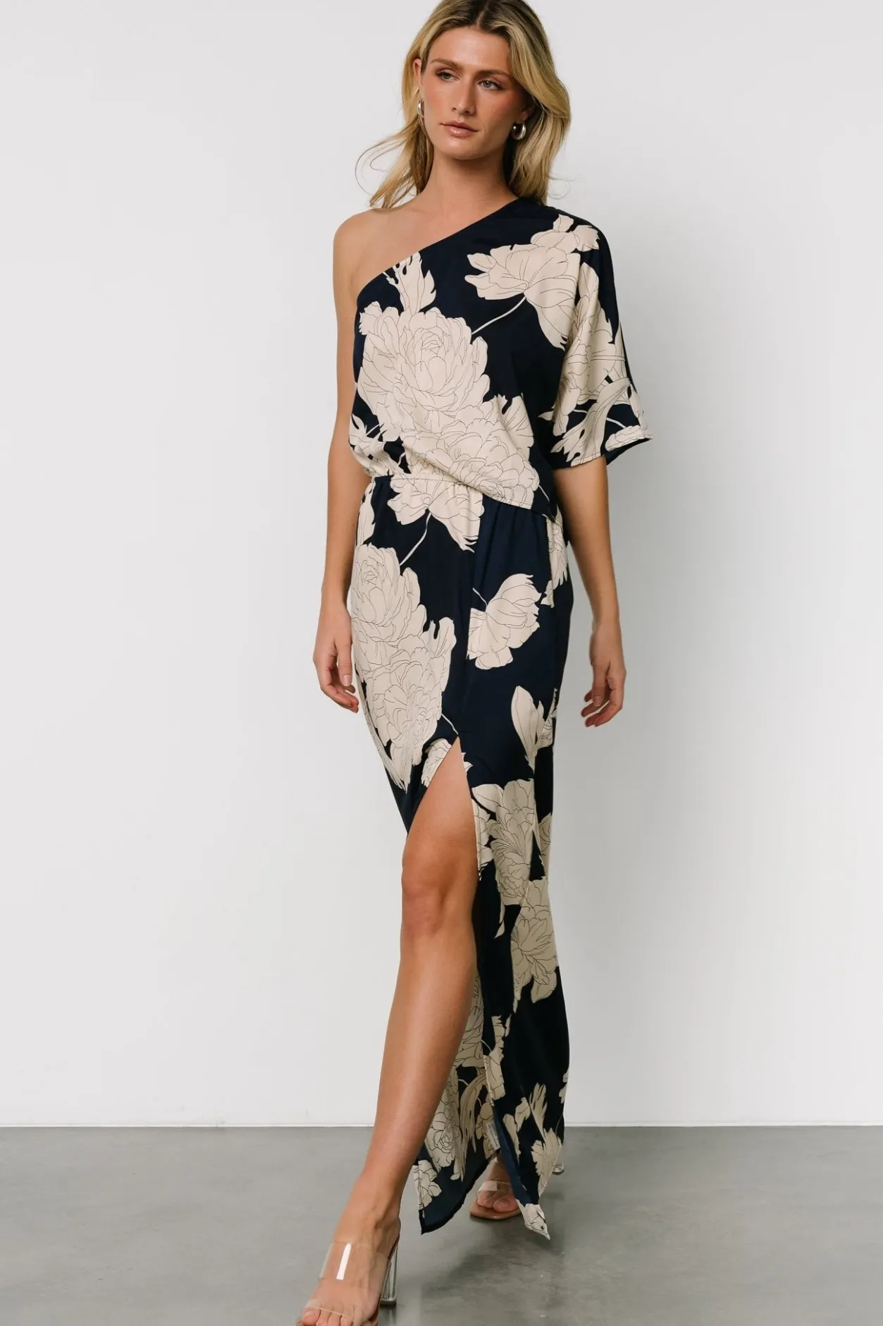 Sale Baltic Born Halston Maxi Dress | Navy + Cream Navy+Cream