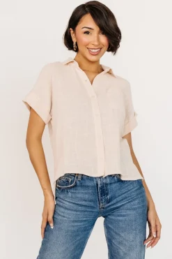 Outlet Baltic Born Hammond Short Sleeve Top | Natural