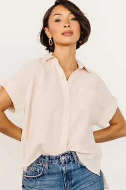 Outlet Baltic Born Hammond Short Sleeve Top | Natural