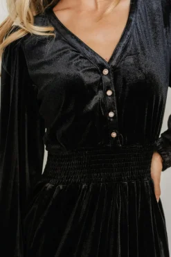 Hot Baltic Born Harley Velvet Dress | Black