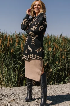 Best Baltic Born Hays Oversized Cardigan | Black + Tan Black+Tan