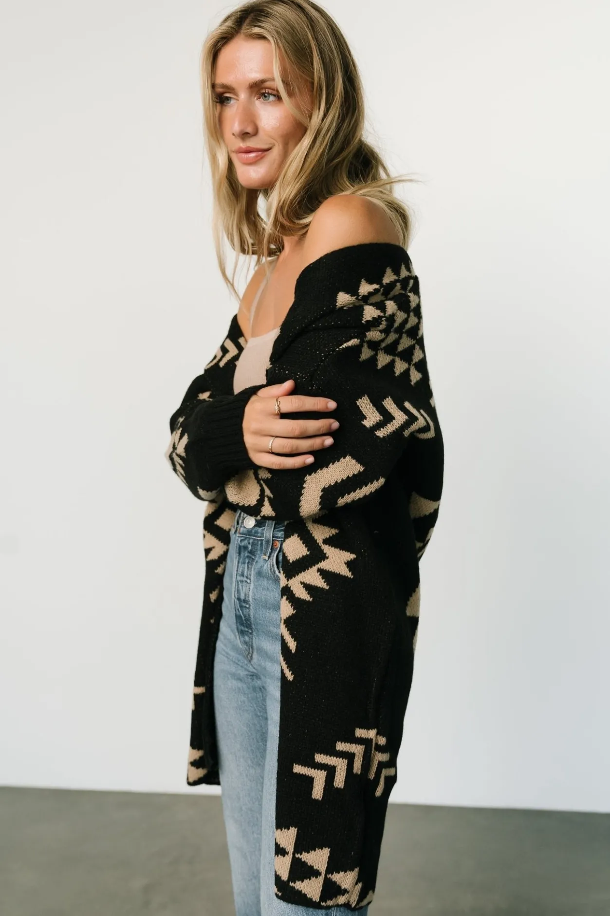 Best Baltic Born Hays Oversized Cardigan | Black + Tan Black+Tan