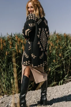 Best Baltic Born Hays Oversized Cardigan | Black + Tan Black+Tan