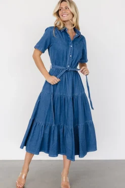 Fashion Baltic Born Henrietta Midi Dress | Denim Blue DenimBlue