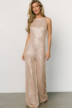 Best Baltic Born Hillary Sequin Jumpsuit | Rose Gold RoseGold