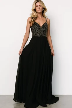 Fashion Baltic Born Honor Beaded Bridal Gown | Black