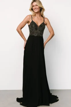 Fashion Baltic Born Honor Beaded Bridal Gown | Black
