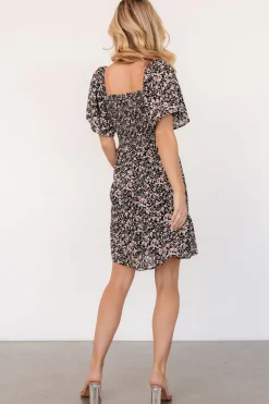 Discount Baltic Born Idera Short Dress | Black Floral BlackFloral