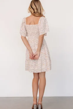 Fashion Baltic Born Idera Short Dress | Cream Floral CreamFloral