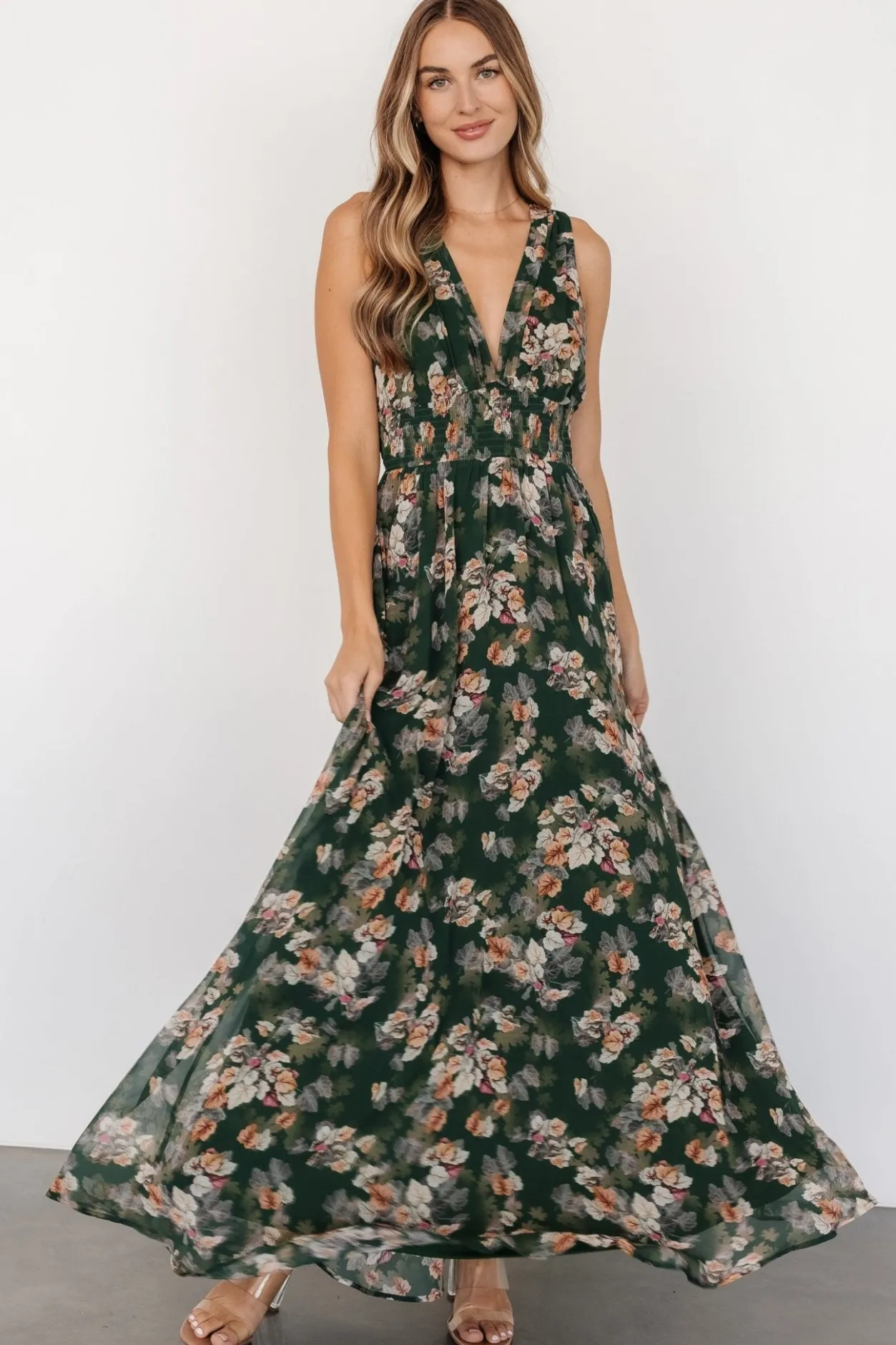 Discount Baltic Born Imogen Maxi Dress | Deep Green Multi DeepGreenMulti