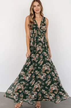 Discount Baltic Born Imogen Maxi Dress | Deep Green Multi DeepGreenMulti
