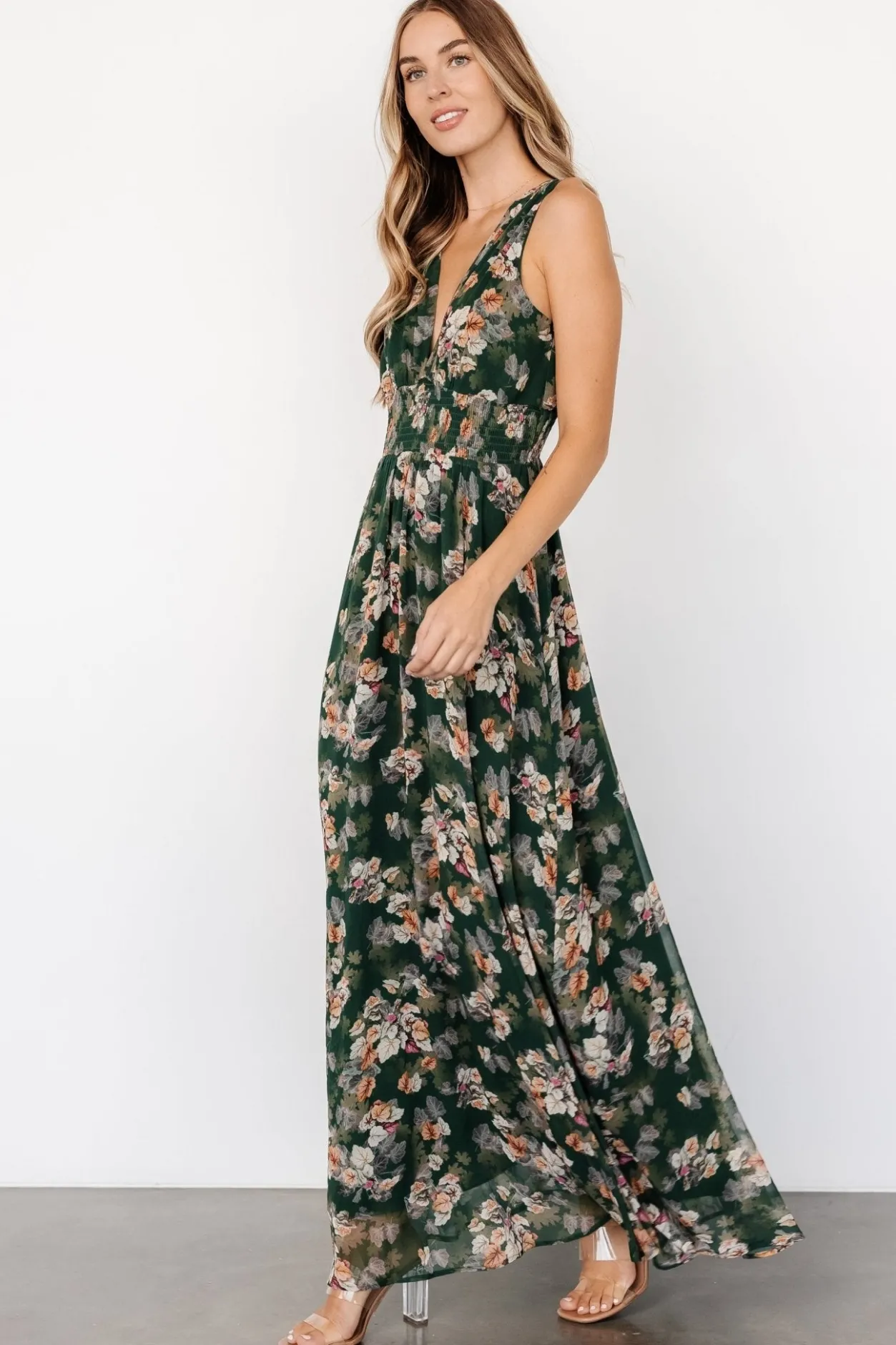 Discount Baltic Born Imogen Maxi Dress | Deep Green Multi DeepGreenMulti