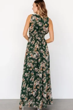 Discount Baltic Born Imogen Maxi Dress | Deep Green Multi DeepGreenMulti