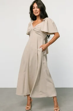 Hot Baltic Born Indie Back Tie Dress | Oatmeal