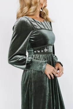 Best Baltic Born Ingrid Velvet Maxi Dress | Eucalyptus