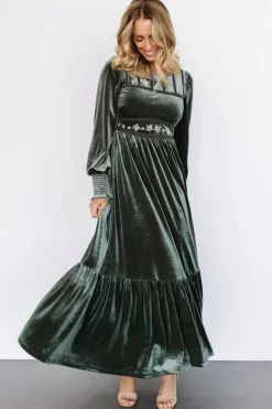 Best Baltic Born Ingrid Velvet Maxi Dress | Eucalyptus