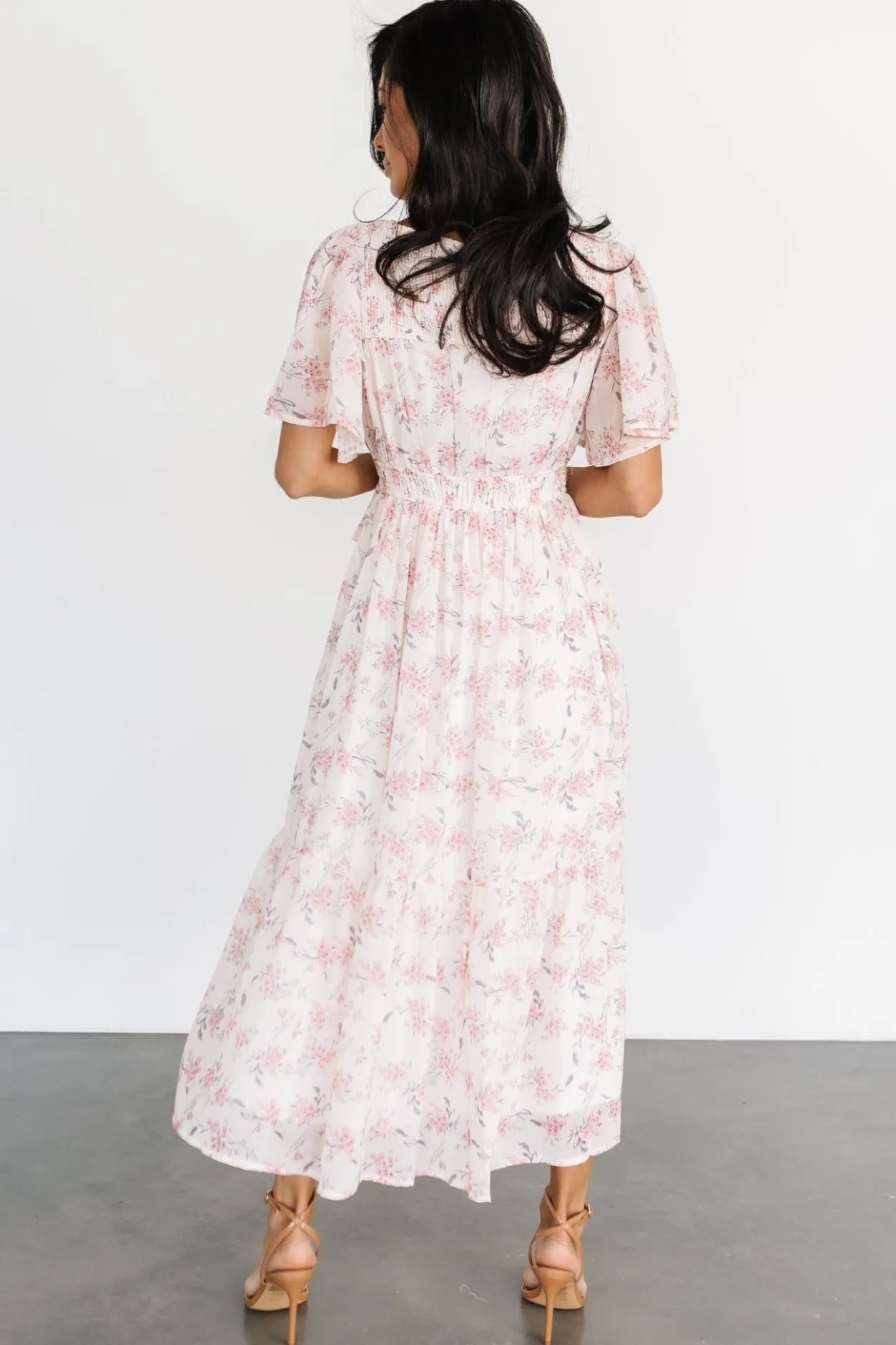 Fashion Baltic Born Iris Midi Dress | Blush Floral BlushFloral