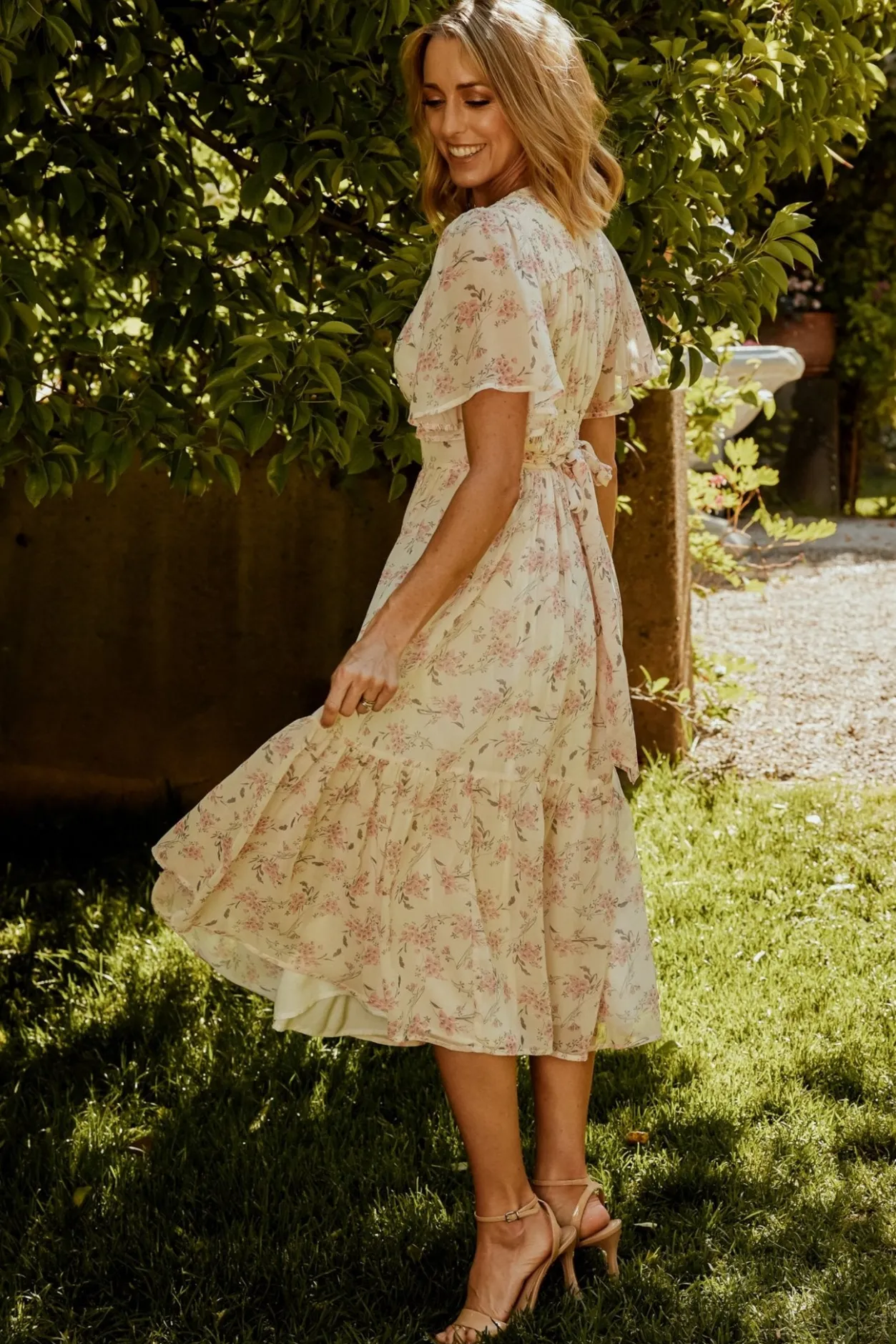Fashion Baltic Born Iris Midi Dress | Blush Floral BlushFloral