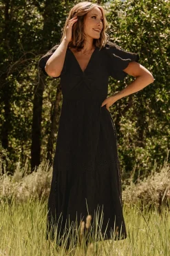 Sale Baltic Born Jackie Eyelet Maxi Dress | Black