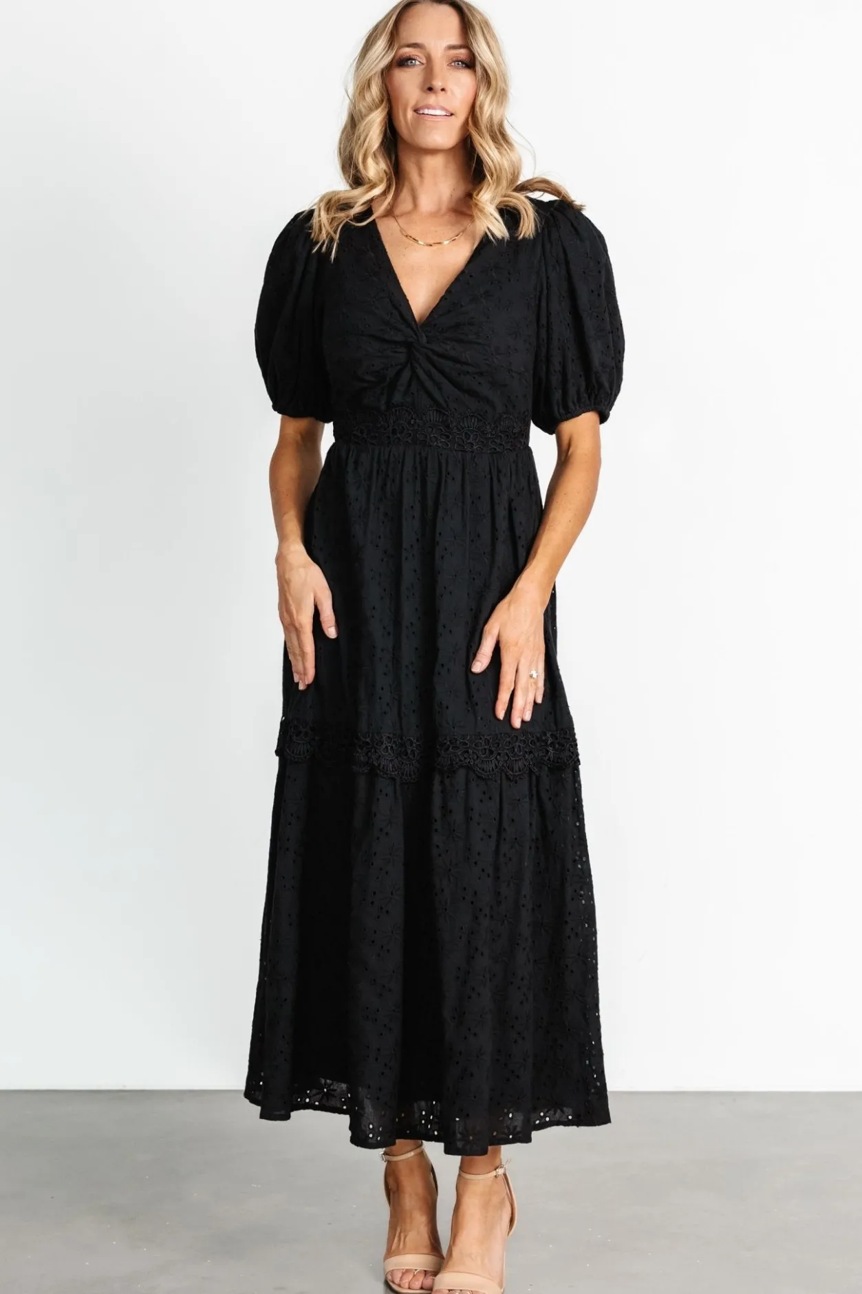 Sale Baltic Born Jackie Eyelet Maxi Dress | Black