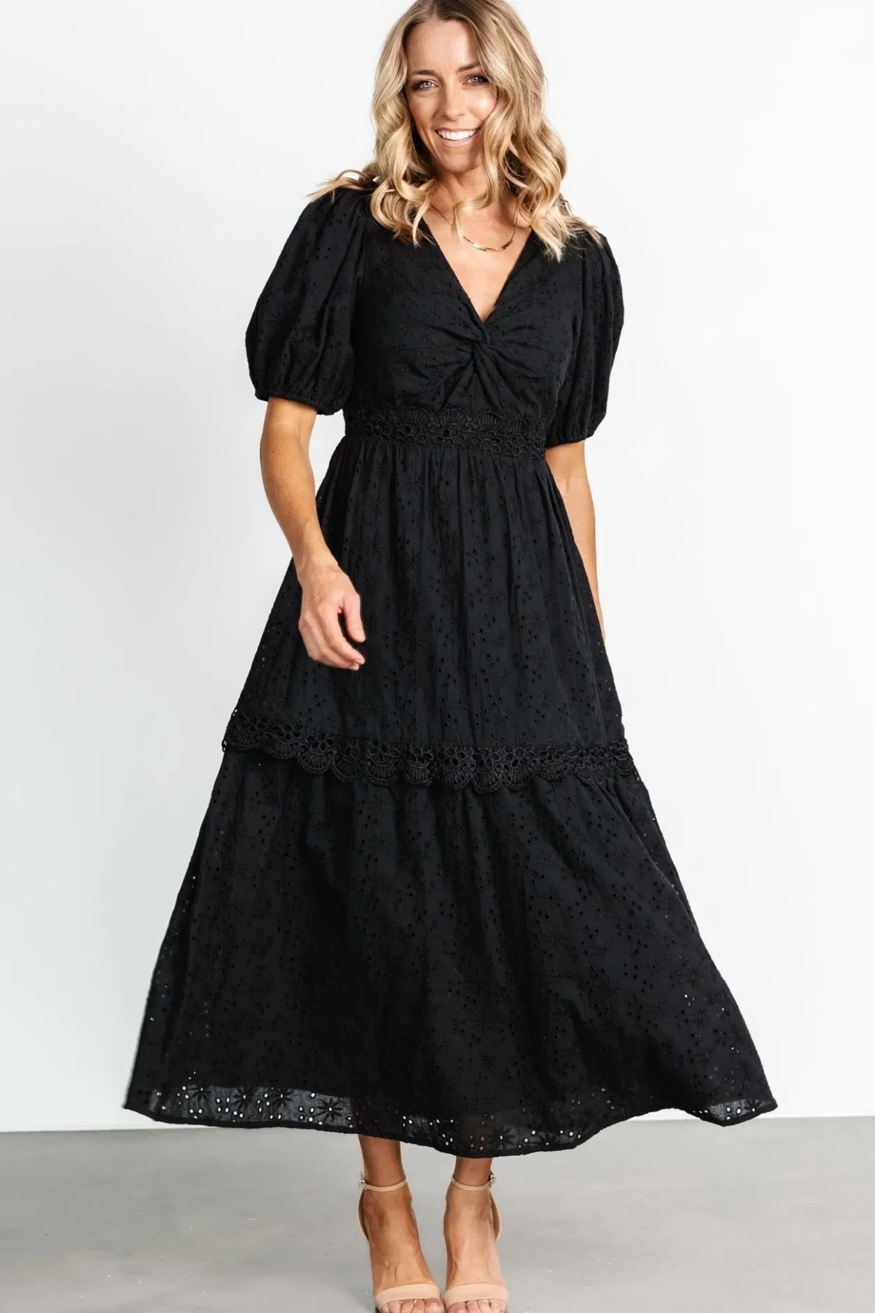 Sale Baltic Born Jackie Eyelet Maxi Dress | Black