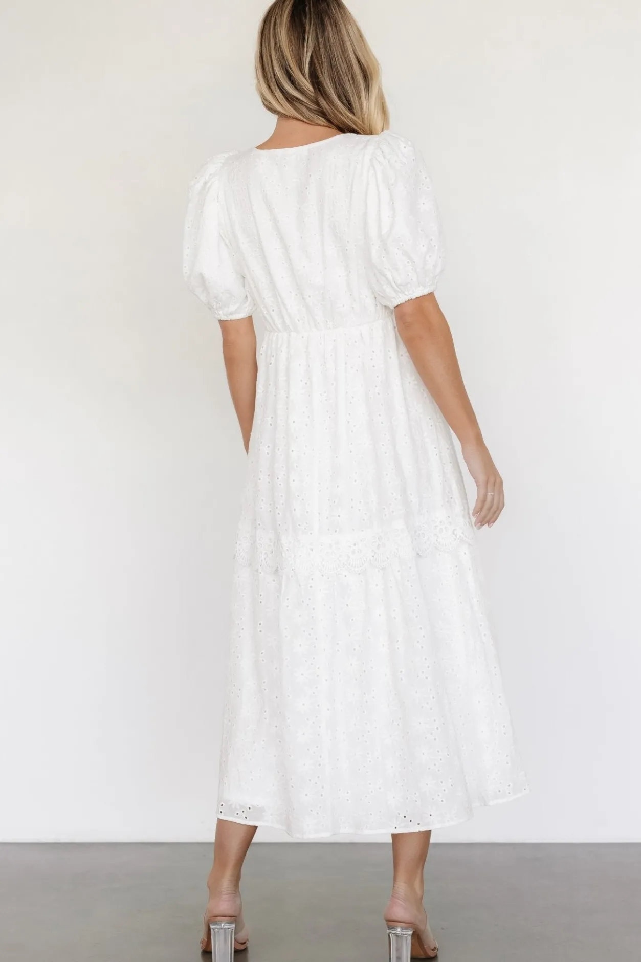 New Baltic Born Jackie Eyelet Maxi Dress | Off White OffWhite