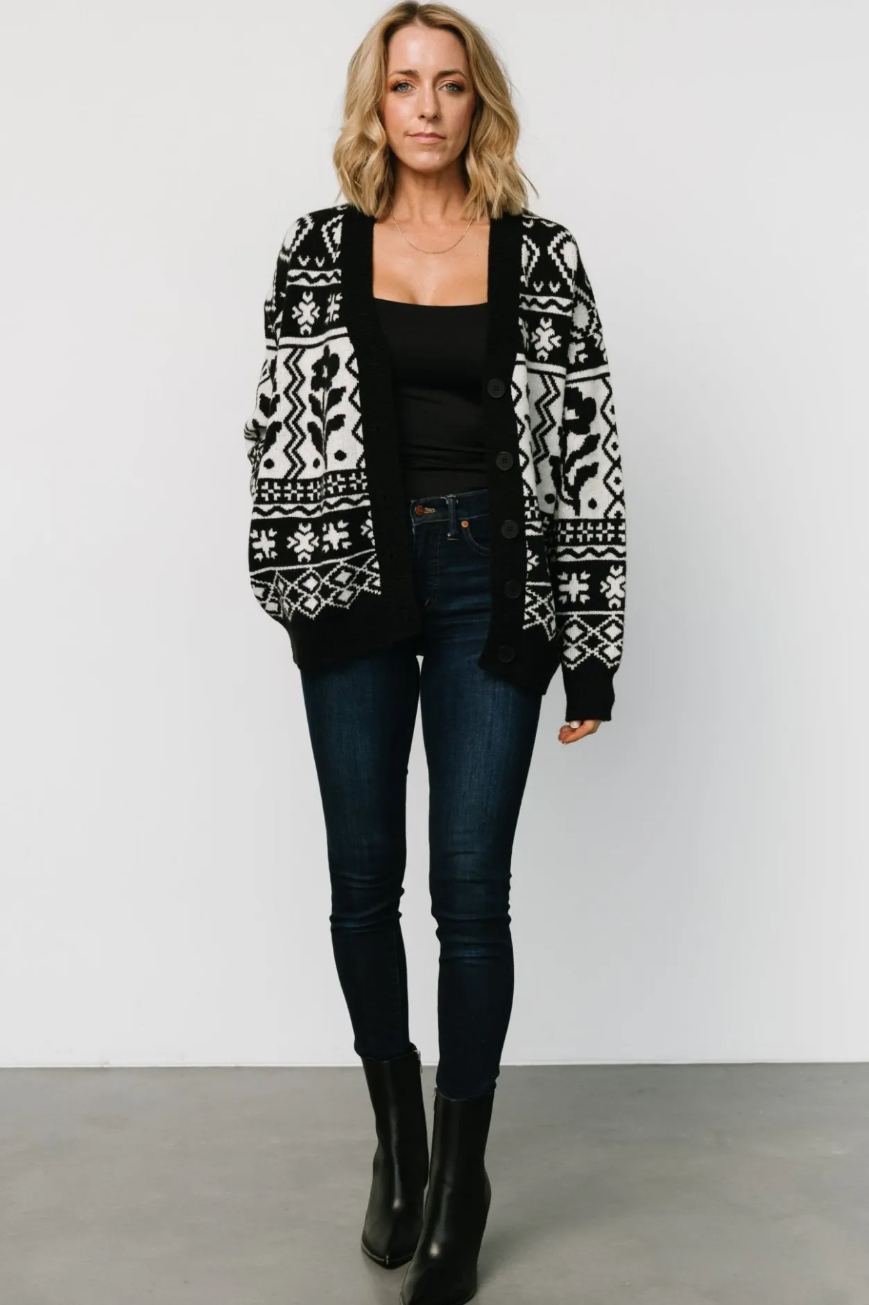 Fashion Baltic Born Jackson Oversized Cardigan | Black Print BlackPrint