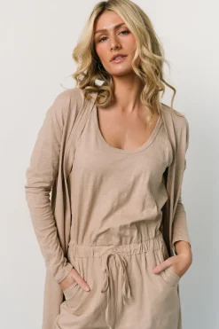 Best Baltic Born Janae Jumpsuit + Cardigan Set | Oatmeal