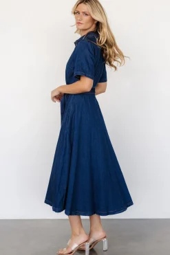 Online Baltic Born Janelle Midi Dress | Denim Blue DenimBlue