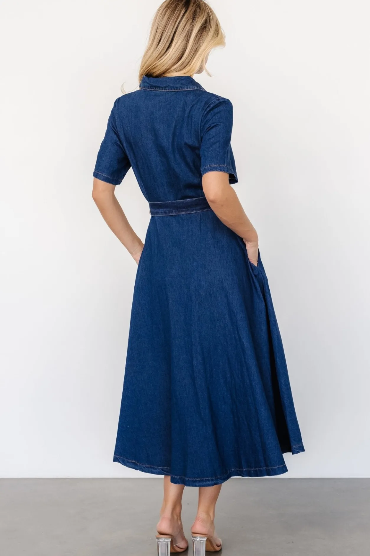 Online Baltic Born Janelle Midi Dress | Denim Blue DenimBlue