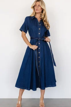 Online Baltic Born Janelle Midi Dress | Denim Blue DenimBlue