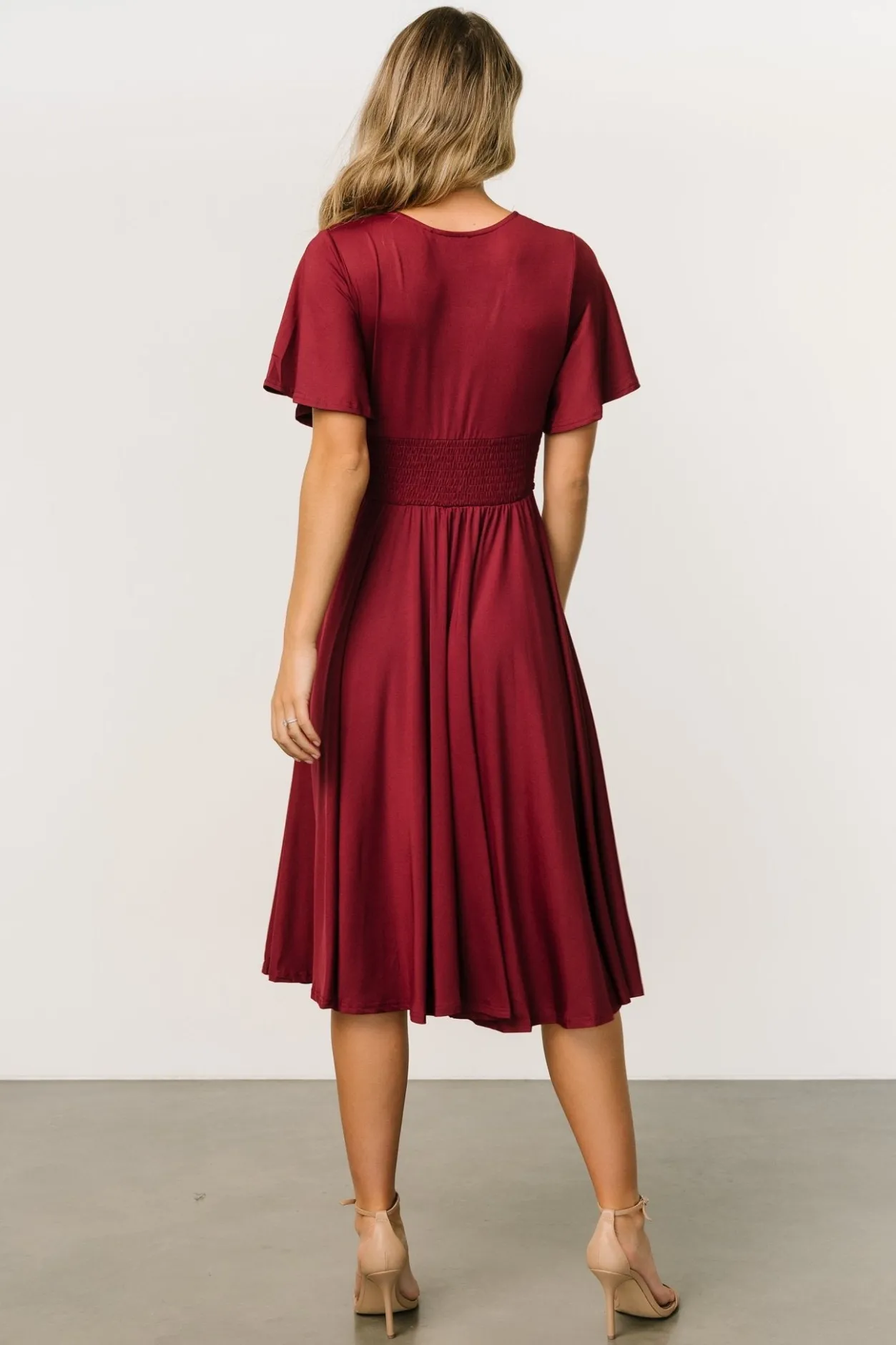 Hot Baltic Born Janette Midi Dress | Wine