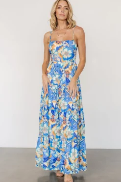 Discount Baltic Born Jannica Tie Back Maxi Dress | Blue Multi BlueMulti