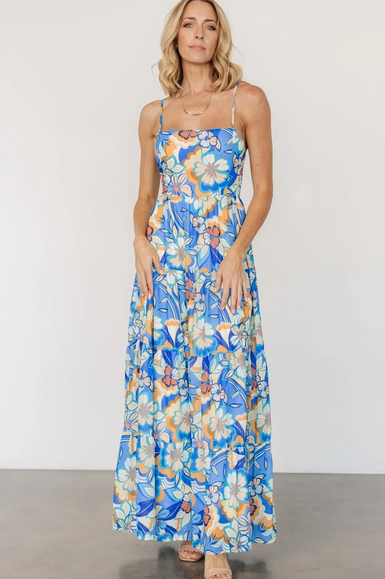 Discount Baltic Born Jannica Tie Back Maxi Dress | Blue Multi BlueMulti