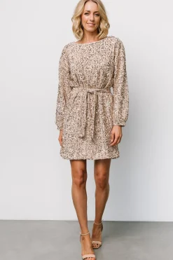 Clearance Baltic Born Jelena Sequin Short Dress | Champagne