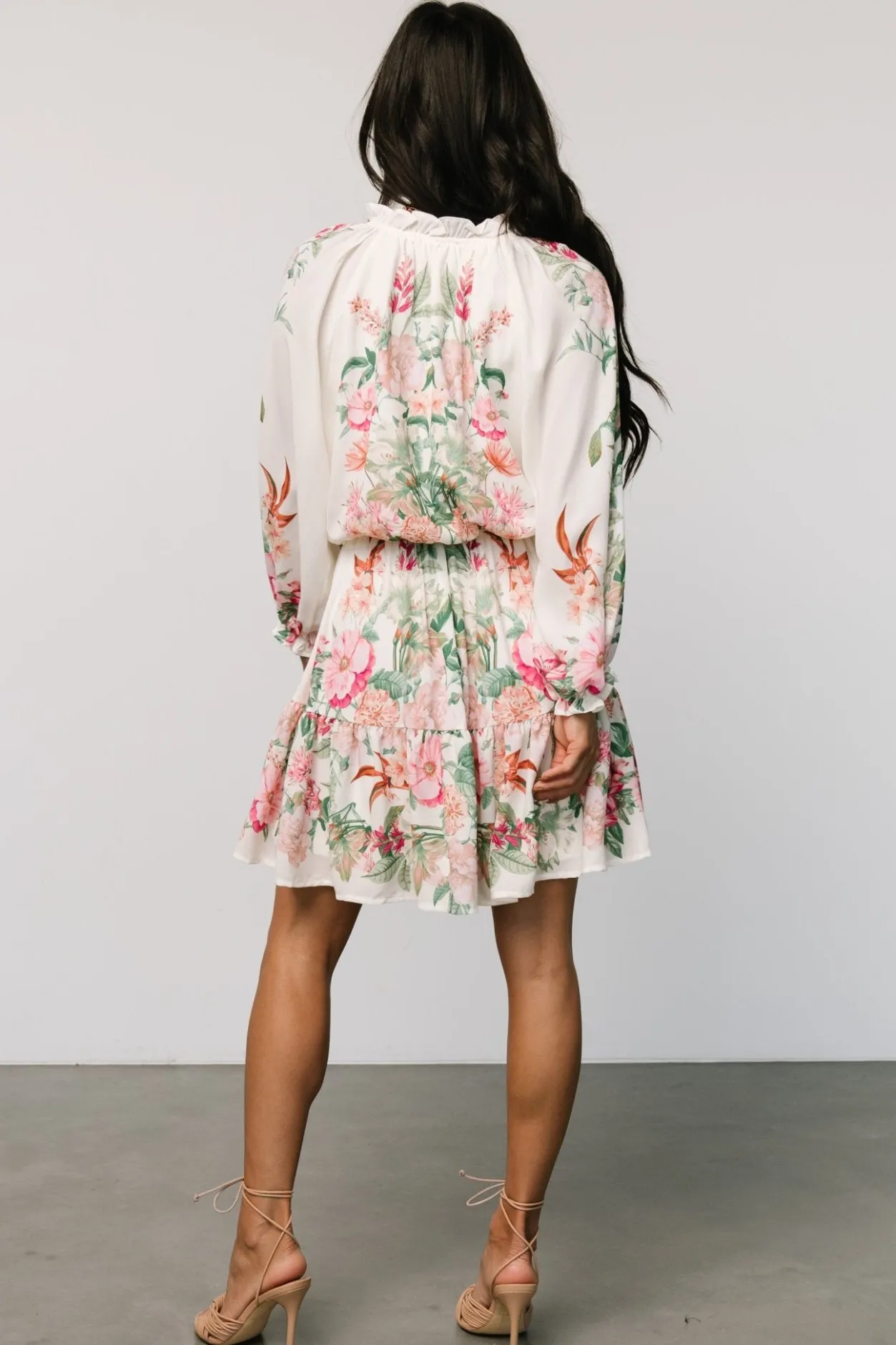 New Baltic Born Jenny Short Dress | Off White Floral OffWhiteFloral