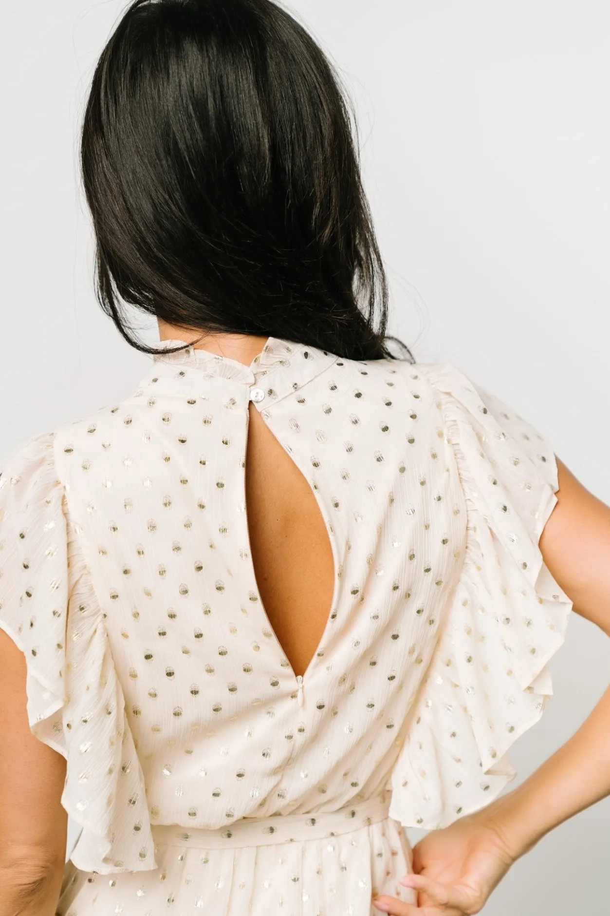 Discount Baltic Born Jerika Midi Dress | Natural + Gold Natural+Gold