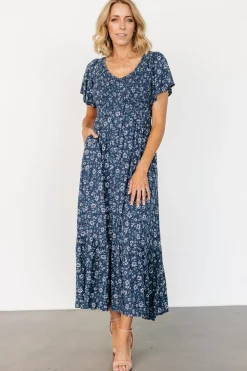 Clearance Baltic Born Joanie Smocked Dress | Blue Floral BlueFloral