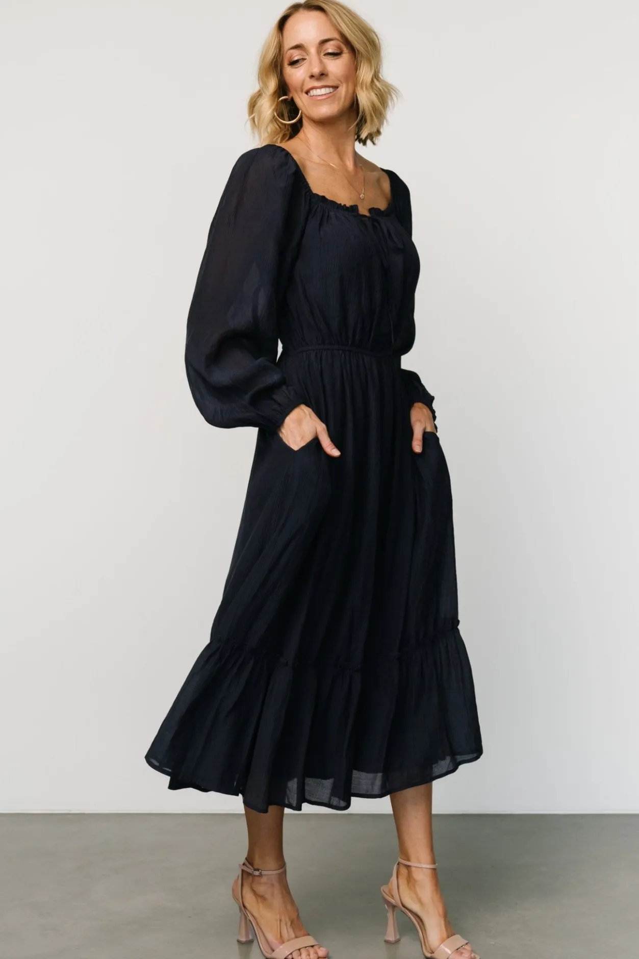 Sale Baltic Born Joelle Midi Dress | Navy