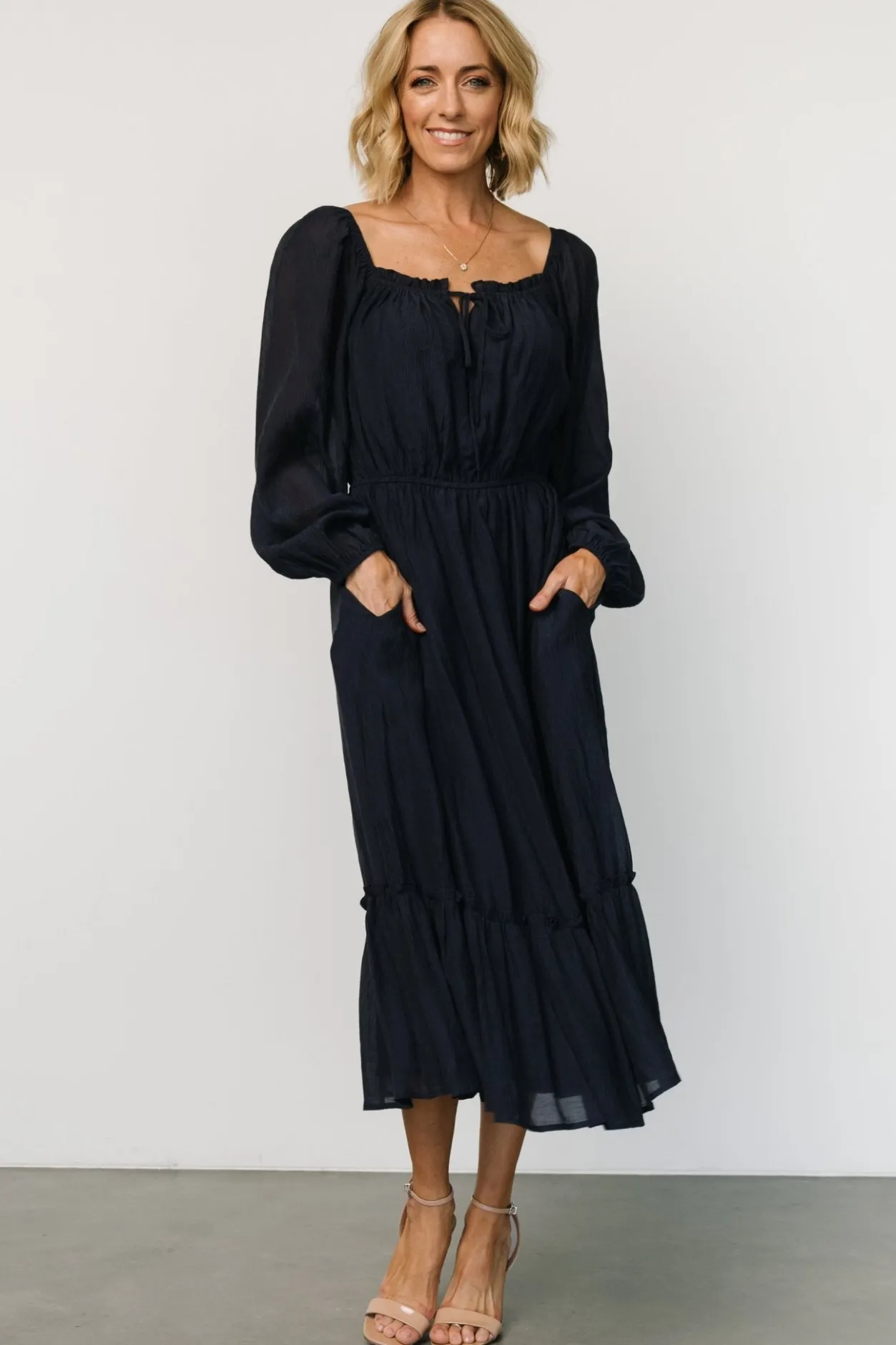 Sale Baltic Born Joelle Midi Dress | Navy