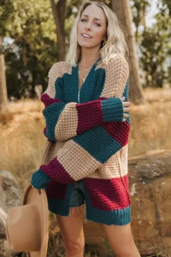 Best Baltic Born Jonah Chunky Knit Cardigan | Deep Topaz Multi DeepTopazMulti