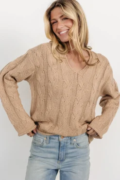 Fashion Baltic Born Jordan Cable Knit Sweater | Taupe