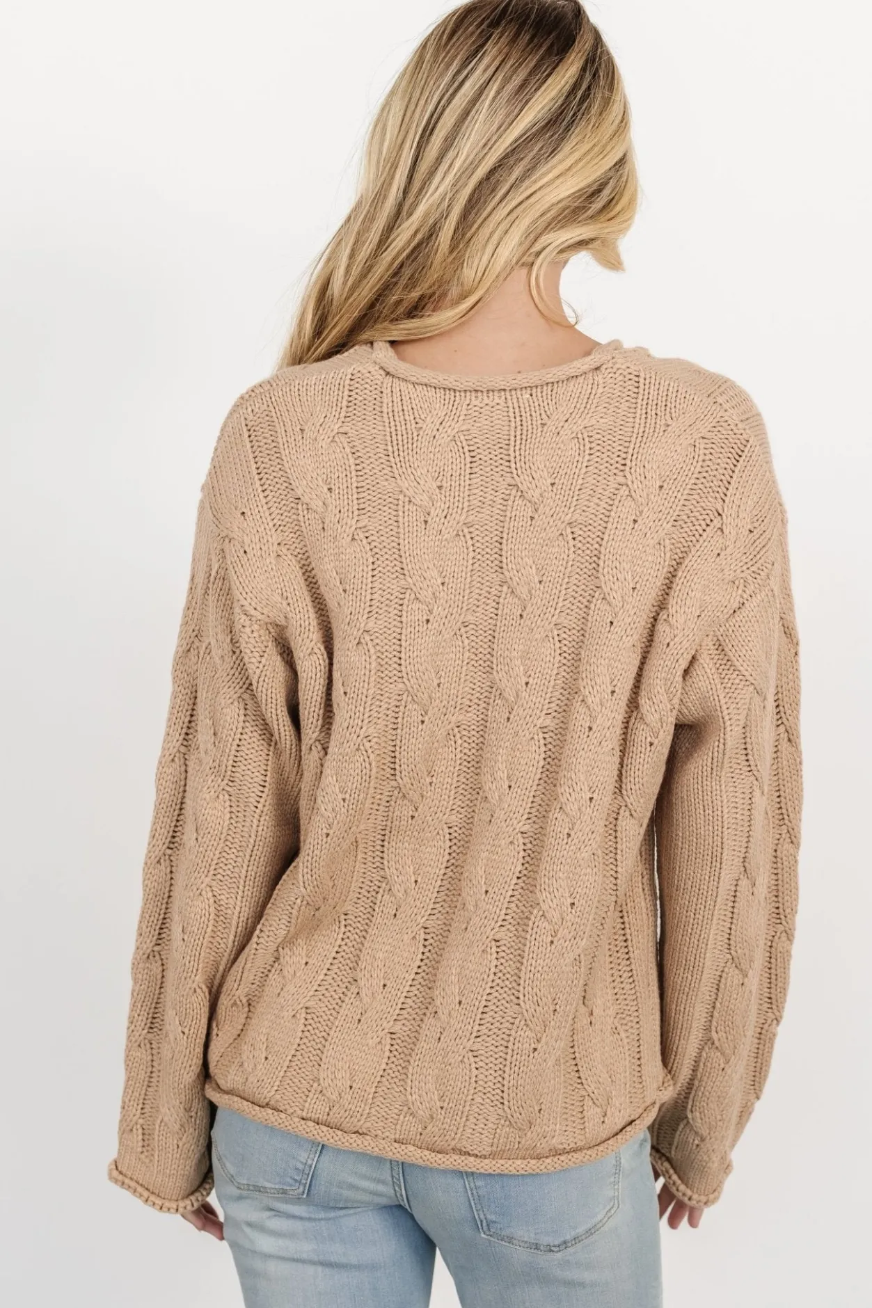 Fashion Baltic Born Jordan Cable Knit Sweater | Taupe
