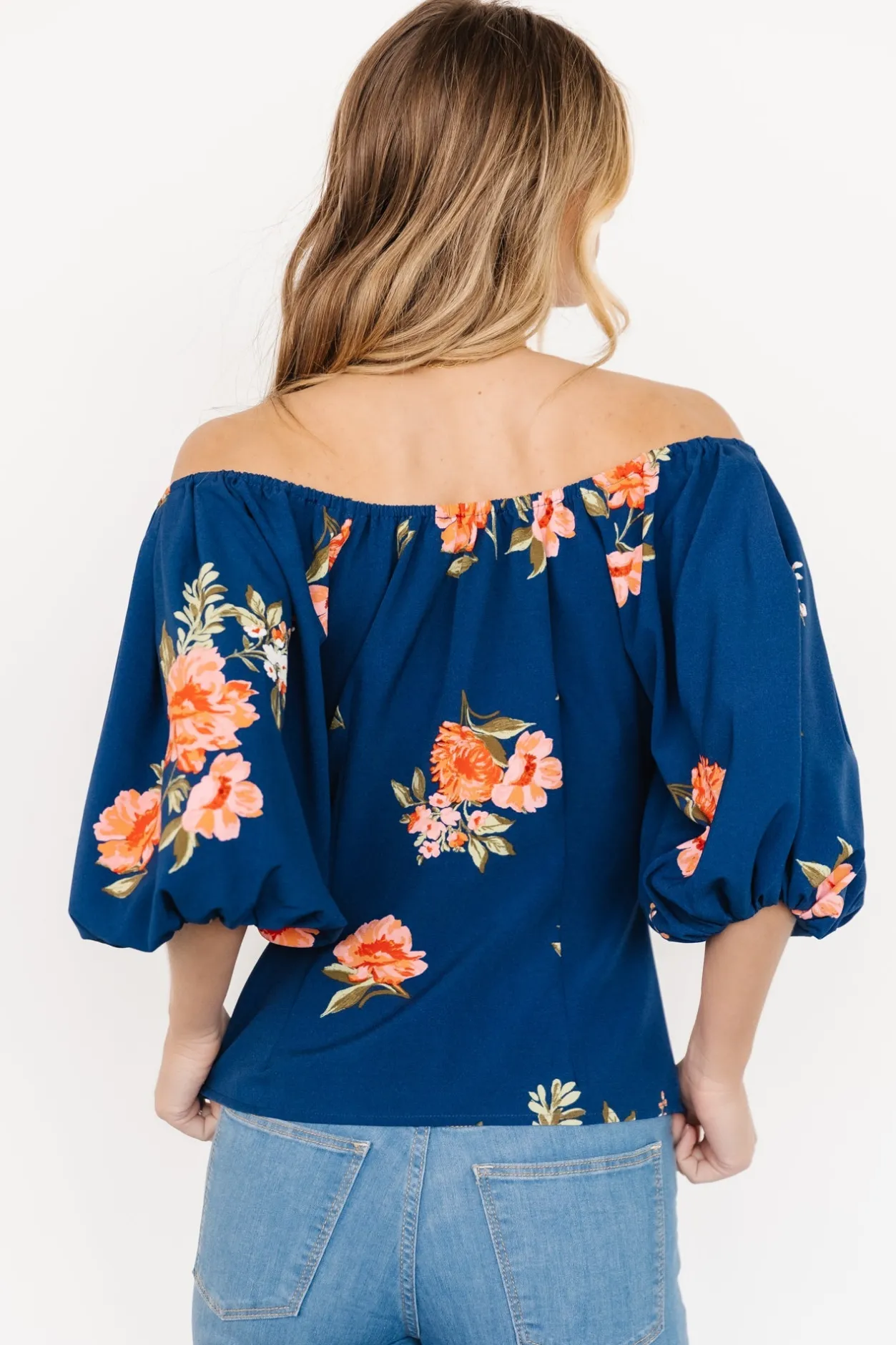Clearance Baltic Born Julia Off Shoulder Top | Blue Multi BlueMulti