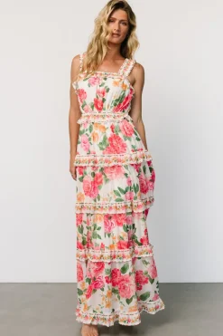 Best Baltic Born Julieta Tiered Maxi Dress | Off White Floral OffWhiteFloral